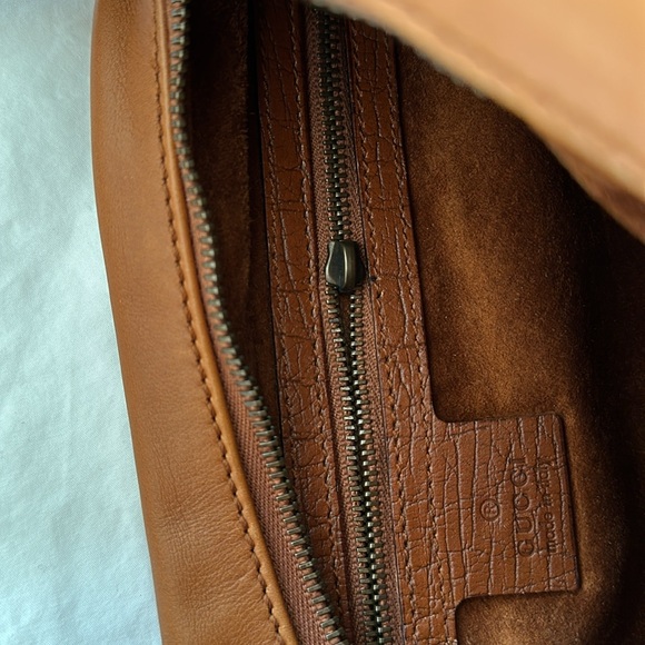 RARE GUCCI Authentic Leather Brown medium Horsebit Vintage Made in Italy - Picture 12 of 13